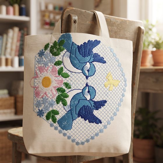 The same design, stitched out